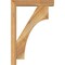 Ekena Millwork Westlake Block Rough Sawn Bracket w/ Offset Brace, Western Red Cedar, 4"W x 16"D x 24"H BKT0402X16X24WTL05RWR - alternate 2